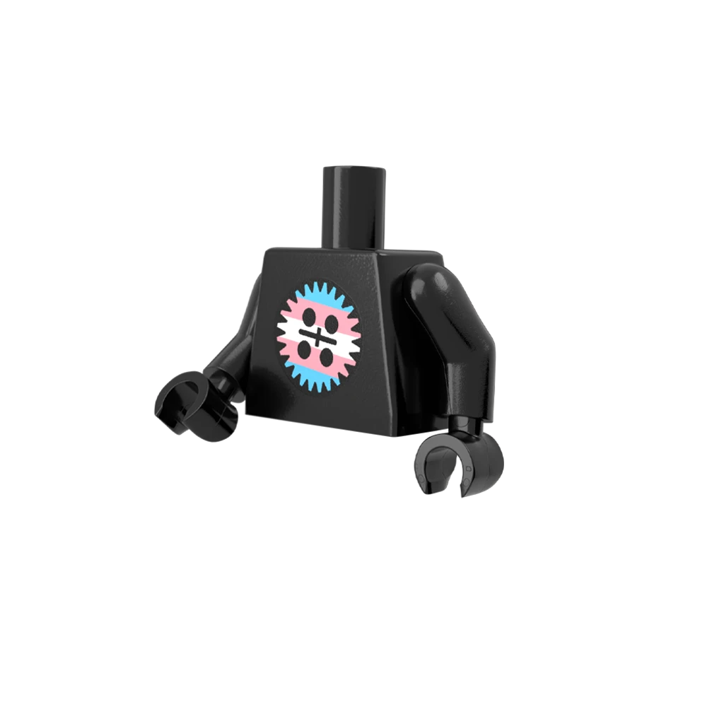 Trans Pride Gear Minifig Torso