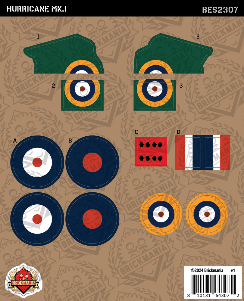 Hurricane Mk.I (BKE2307) - Sticker Pack