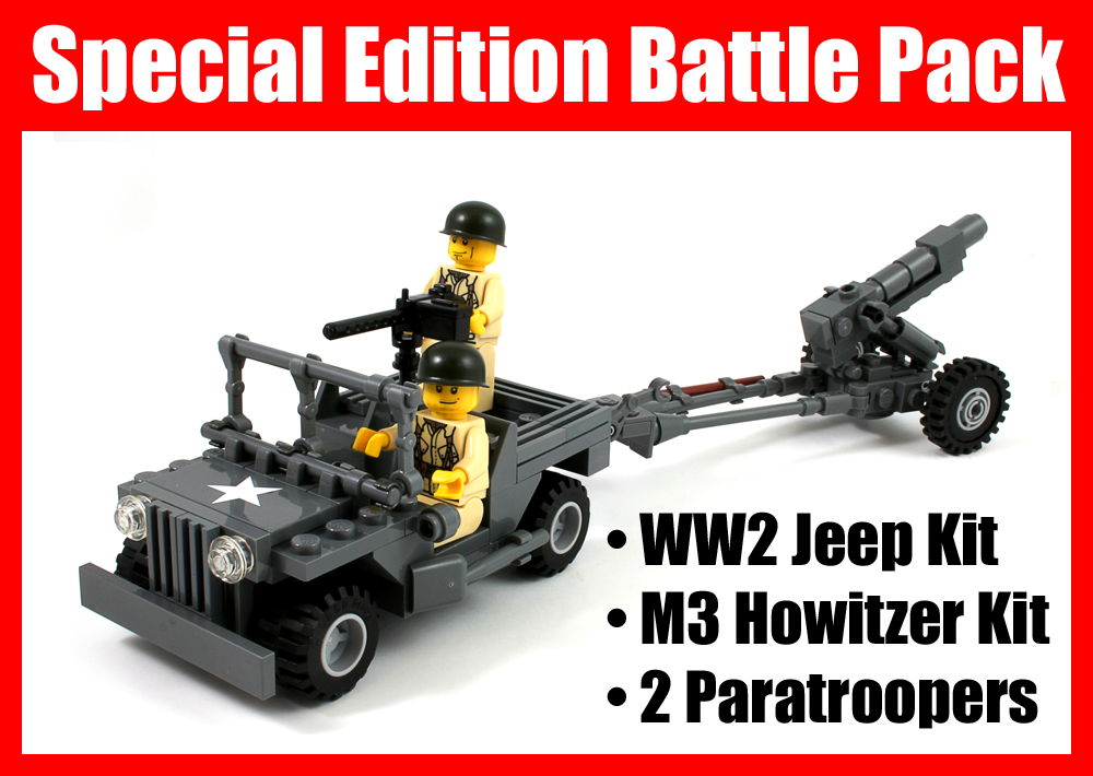 WWII Jeep with Paratroopers Battle Pack