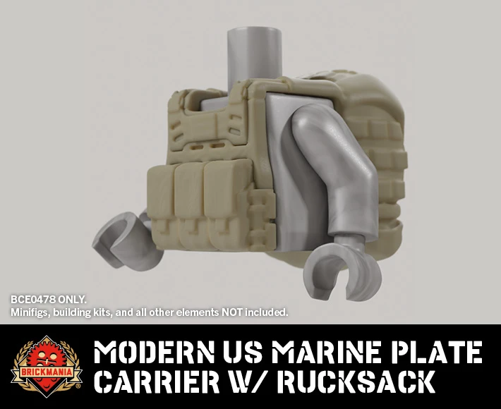 Modern US Marine Plate Carrier with Rucksack
