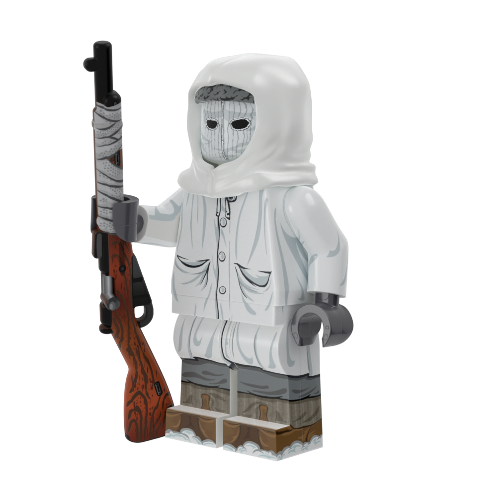 White Death with Perfect Caliber™ Winter Wrap BrickArms® Mosin Nagant NO SCOPE
