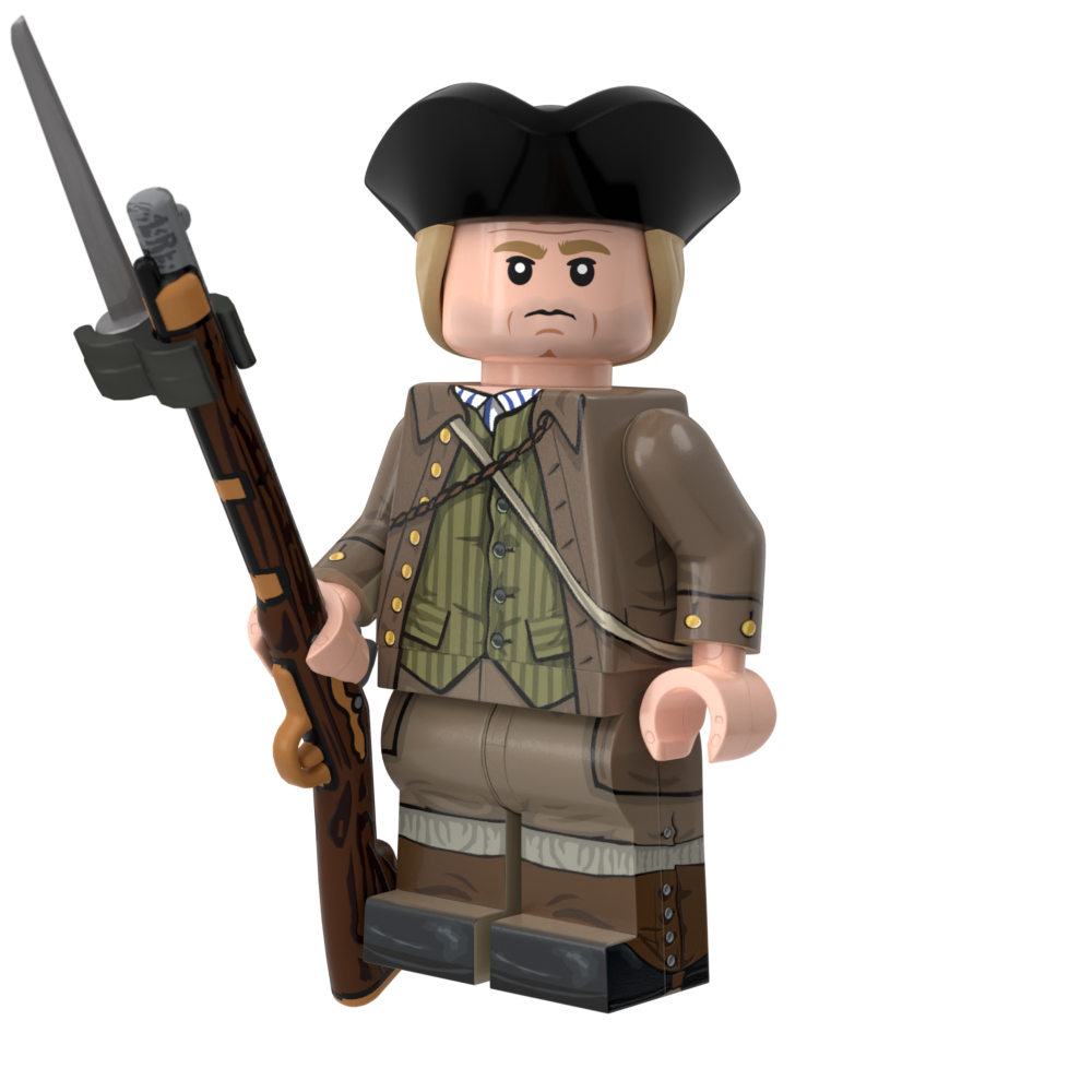 American Revolutionary War Colonial Militia "Minutemen" with Perfect Caliber™ BrickArms® Flintlock Musket & Bayonet