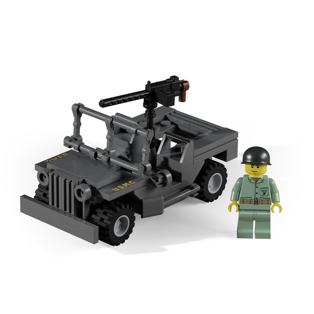 USMC 4x4 Utility Car – WWII Utility Vehicle – Brickmania Classic Series