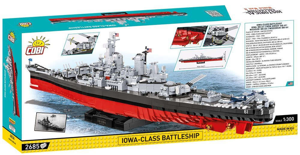 COBI EXECUTIVE EDITION Iowa-Class Battleship: Set #4836