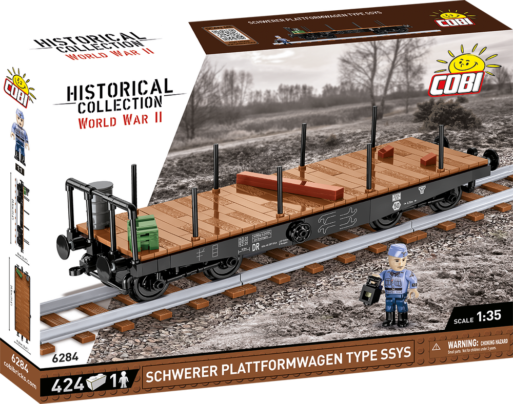 COBI Schwerer Plattformwagen Type Ssys Train Car : Set #6284