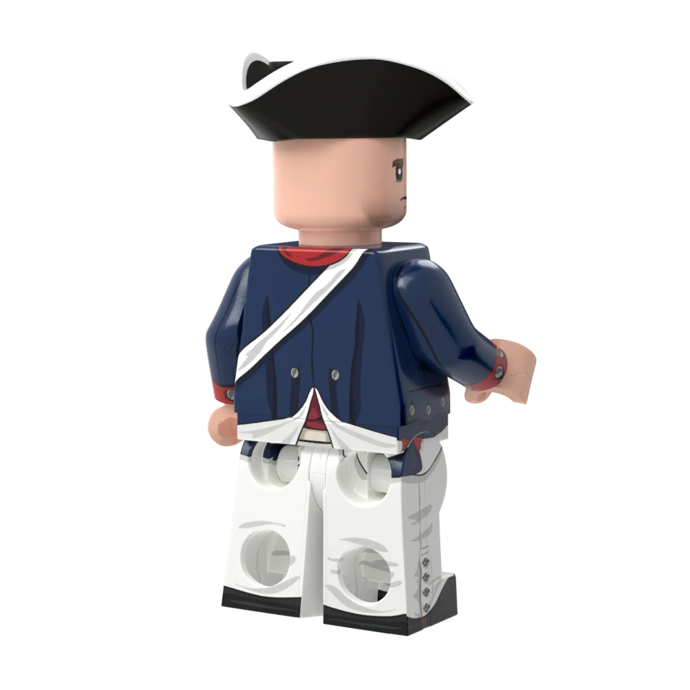 American Revolutionary War Colonial Army Standard Bearer with Flag