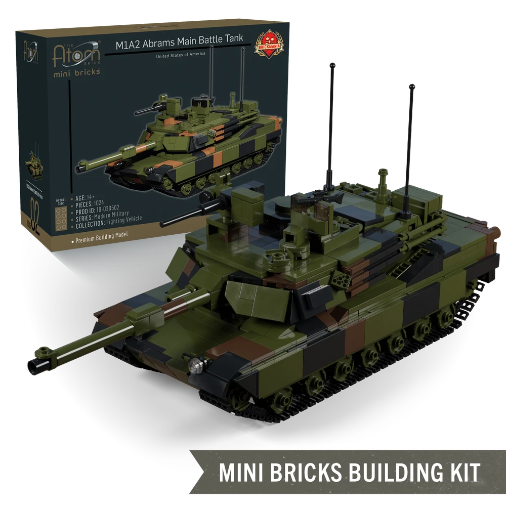 M1A2 Abrams Main Battle Tank -  Mini Bricks Building Kit