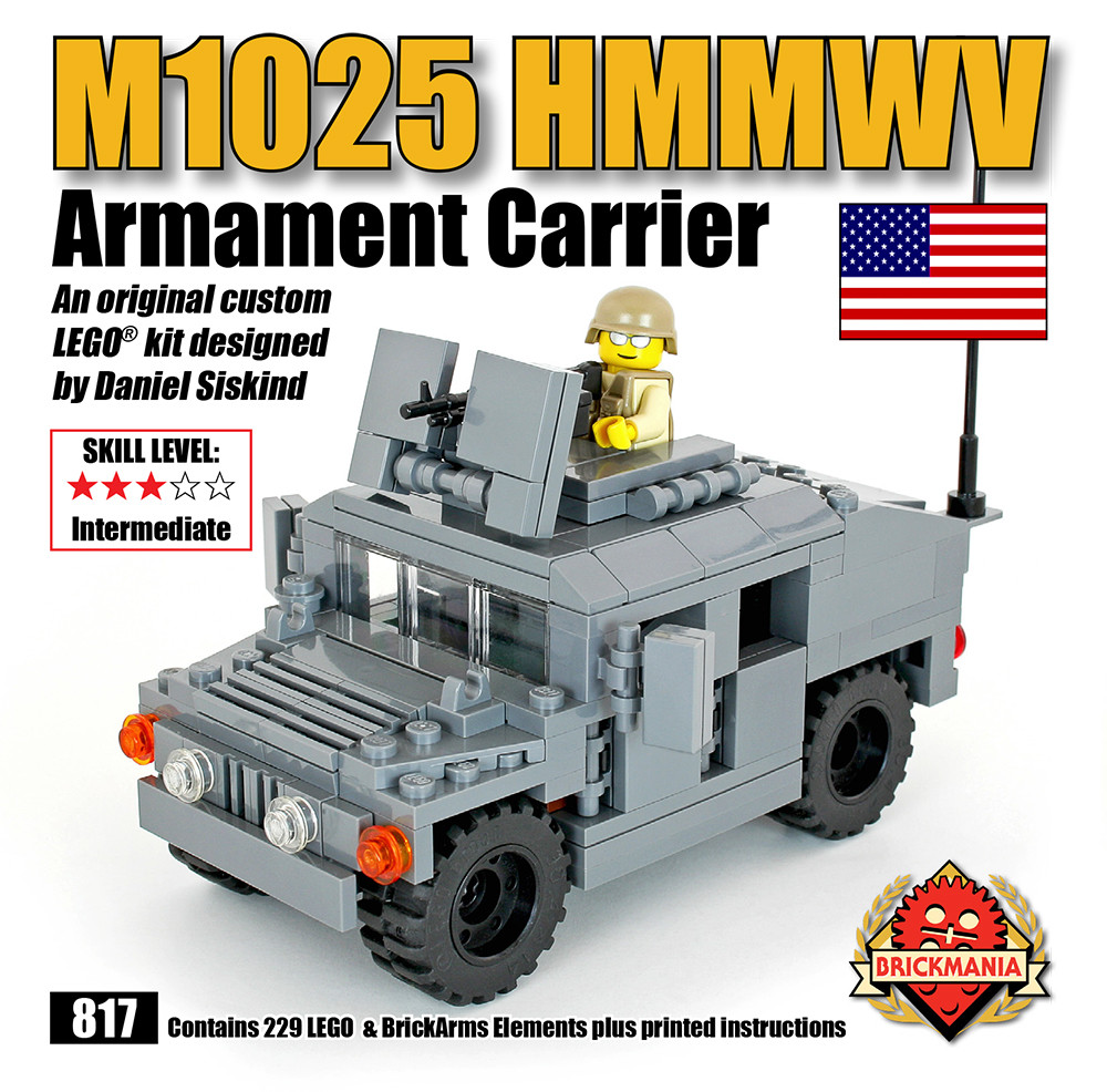 M1025 HMMWV - Dark Gray - Brickmania Toys