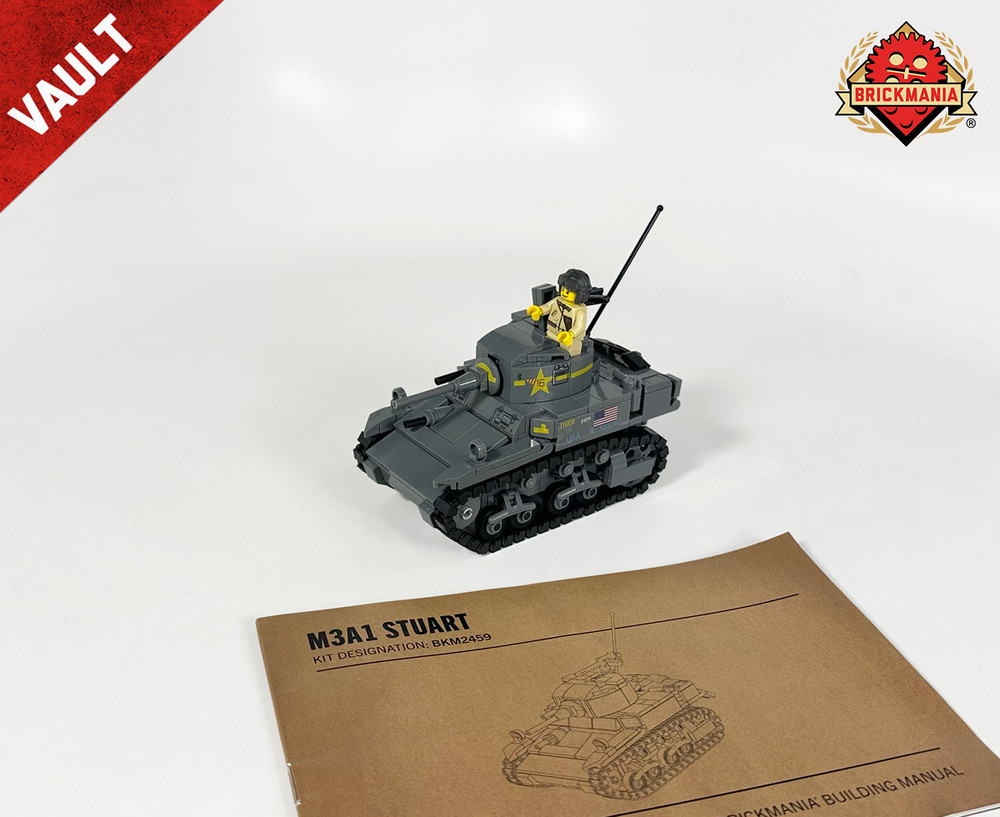 M3A1 Stuart  – WWII American Light Tank- Brickmania Classic Series - BKM Vault