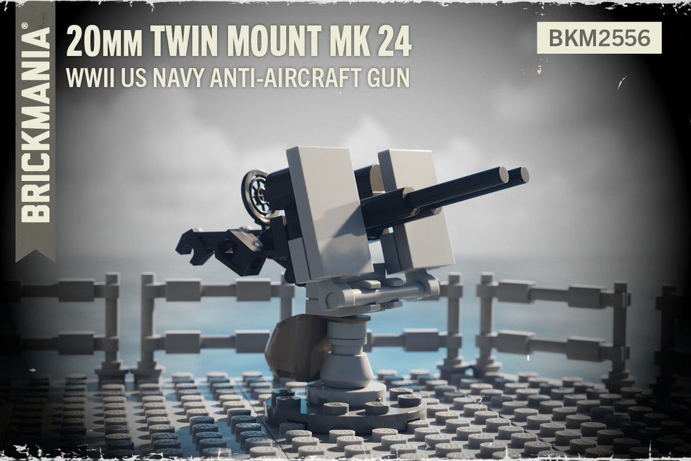 20mm Twin Mount Mk 24 - WWII US Navy Anti-Aircraft Cannon