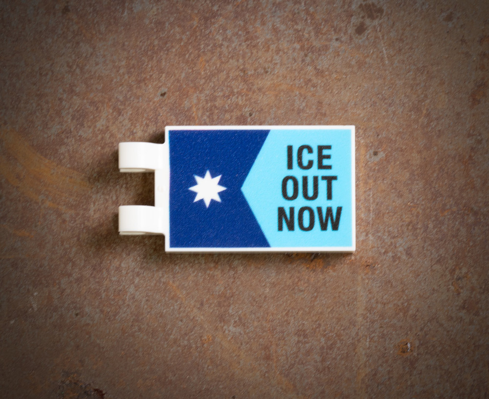 Minnesota Flag / ICE OUT NOW - Printed Tile with Clips