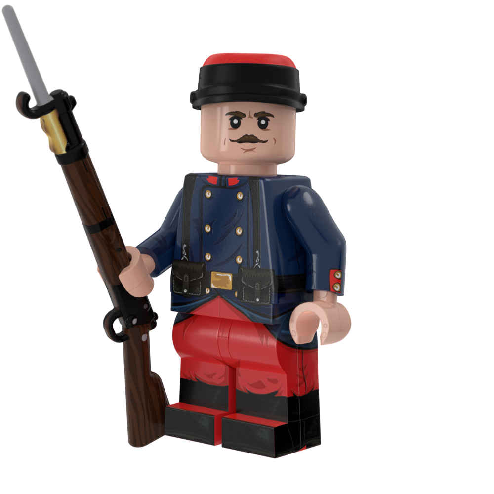 WWI Early War French Rifleman with Perfect Caliber™ BrickArms® Lebel Rifle