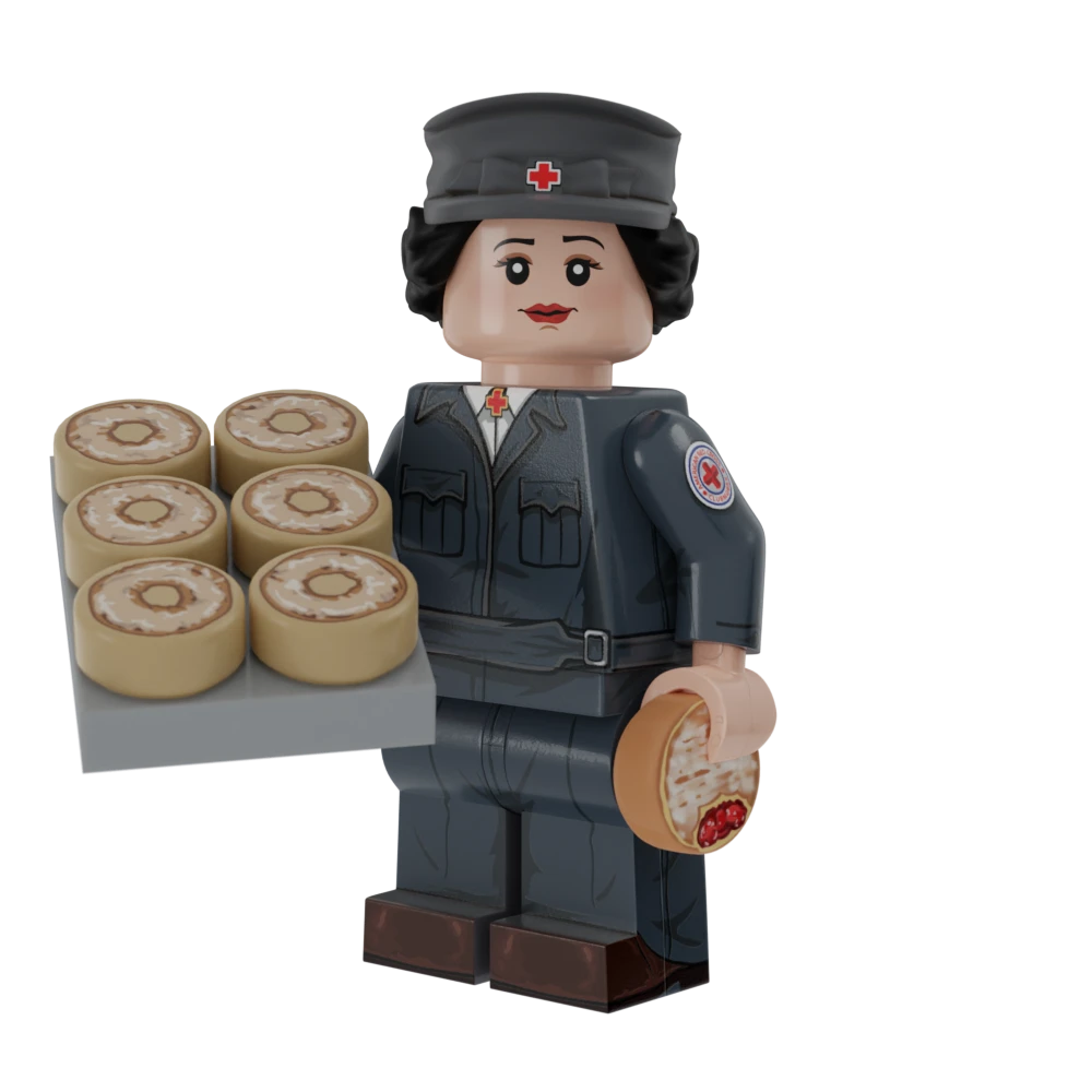 Red Cross Donut Dolly W/ Donuts