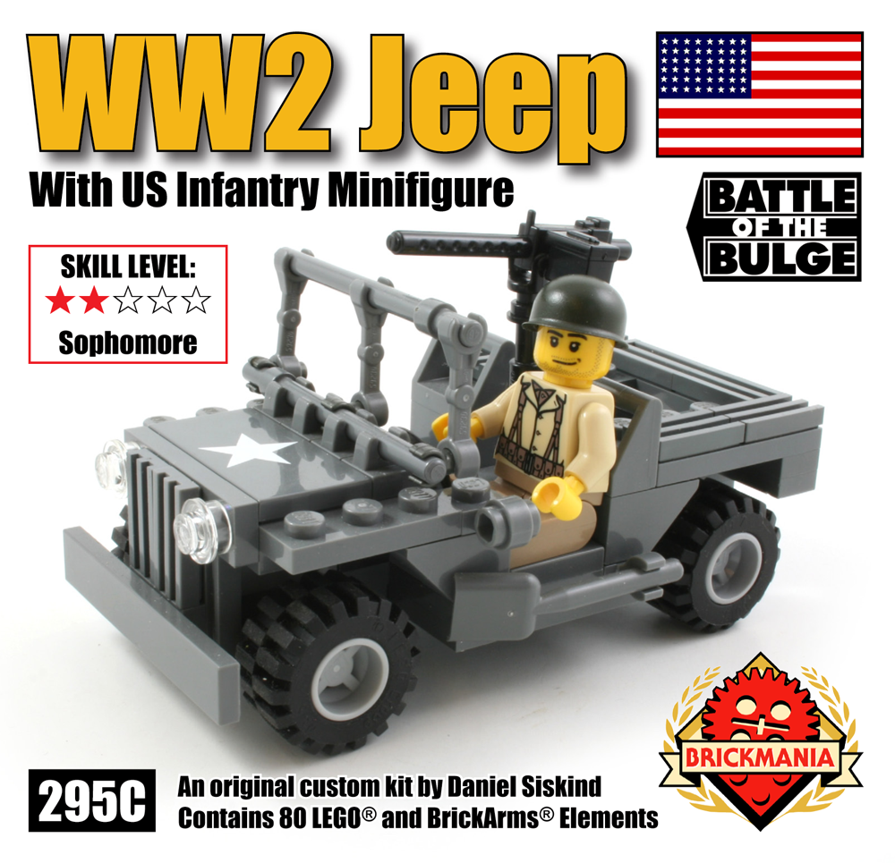 WWII Jeep with US Infantry Minifig