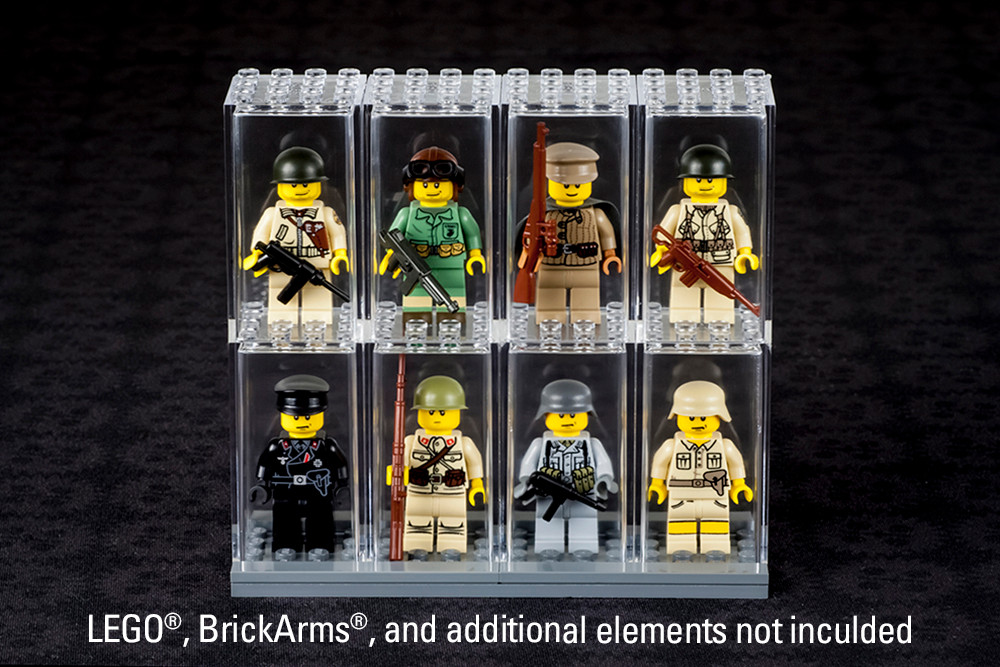 FaBiOX 4x4 studs (8 pack)-Transparent Boxes for Minifigures