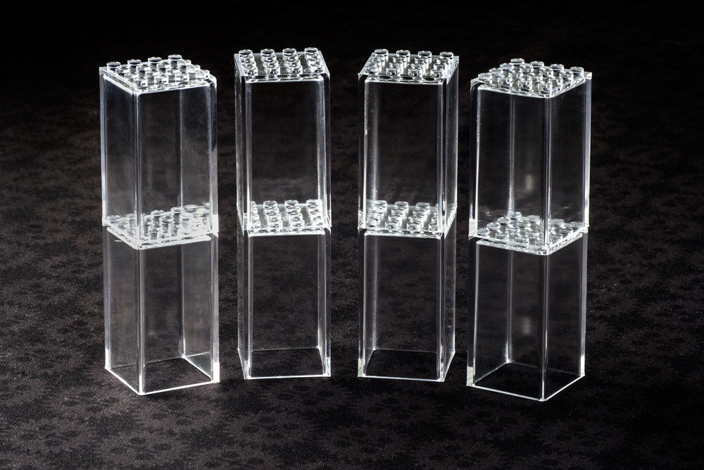 FaBiOX 4x4 studs (8 pack)-Transparent Boxes for Minifigures