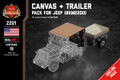 Canvas + Trailer - Pack for WWII 1/4 Ton 4X4 Utility Truck