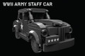 WWII Army Staff Car with General and Driver