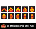 USMC Rank Tiles - Enlisted