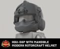 HGU-56p with Mandible - Modern Rotorcraft Helmet - Dark Gray