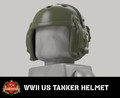 WWII US Tanker Helmet - OD Green