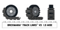 Brickmania® Track Links™ V3 - Chevron One and a Half Wide - Brown - x150