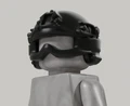 Fast Helmet with Goggles - Brickmania Custom Minifigure Accessory