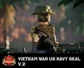 Vietnam War US Navy SEAL V.2 with Perfect Caliber™ BrickArms® Stoner Mk63 + Ammo Can