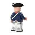 American Revolutionary War Colonial Army Standard Bearer with Flag