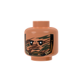 Minifig Head with Fast Helmet Straps & Camouflage