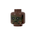 Minifig Head with Fast Helmet Straps & Camouflage