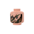 Minifig Head with Fast Helmet Straps & Camouflage