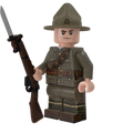 WWI New Zealand Expeditionary Force Rifleman with Perfect Caliber™ BrickArms® SMLE Rifle with Bayonet