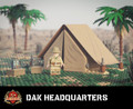 DAK Headquarters	With Werhmacht Officer and Tent