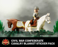 Civil War Confederate Cavalry Blanket  – Sticker Pack