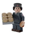 Red Cross Donut Dolly W/ Donuts
