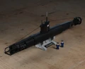 Type A - Ko Hyoteki - WWII Japanese Midget Submarine - Model on Desktop