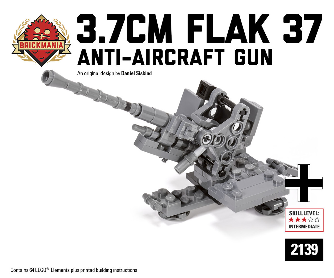 3 7cm Flak 37 Brickmania Toys