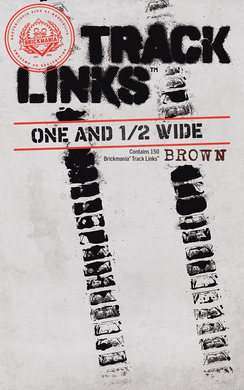 Brickmania® Track Links™ V2 - Chevron One and a Half Wide - Brown