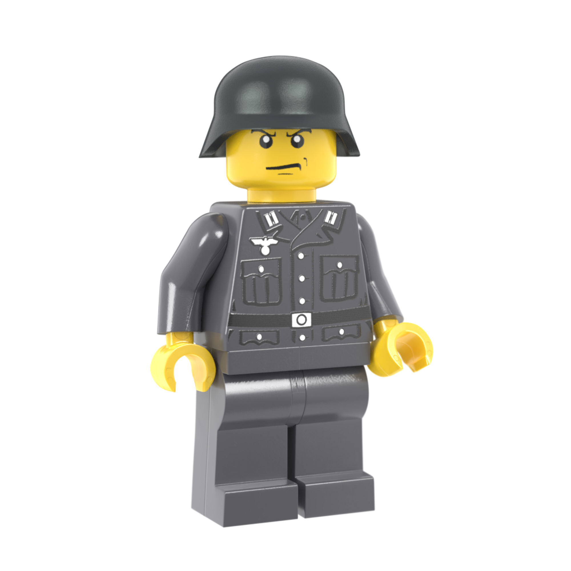 aritmetik Bevæger sig ikke Indstilling World War II German Heer Soldier (Dark Gray) - Brickmania Toys