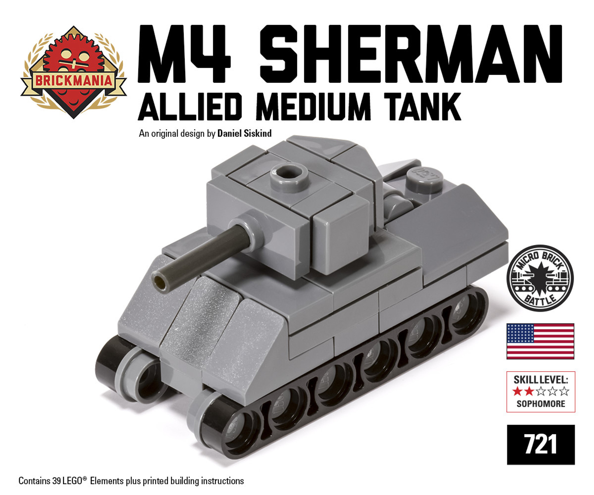 Micro Brick Battle - M4 Sherman