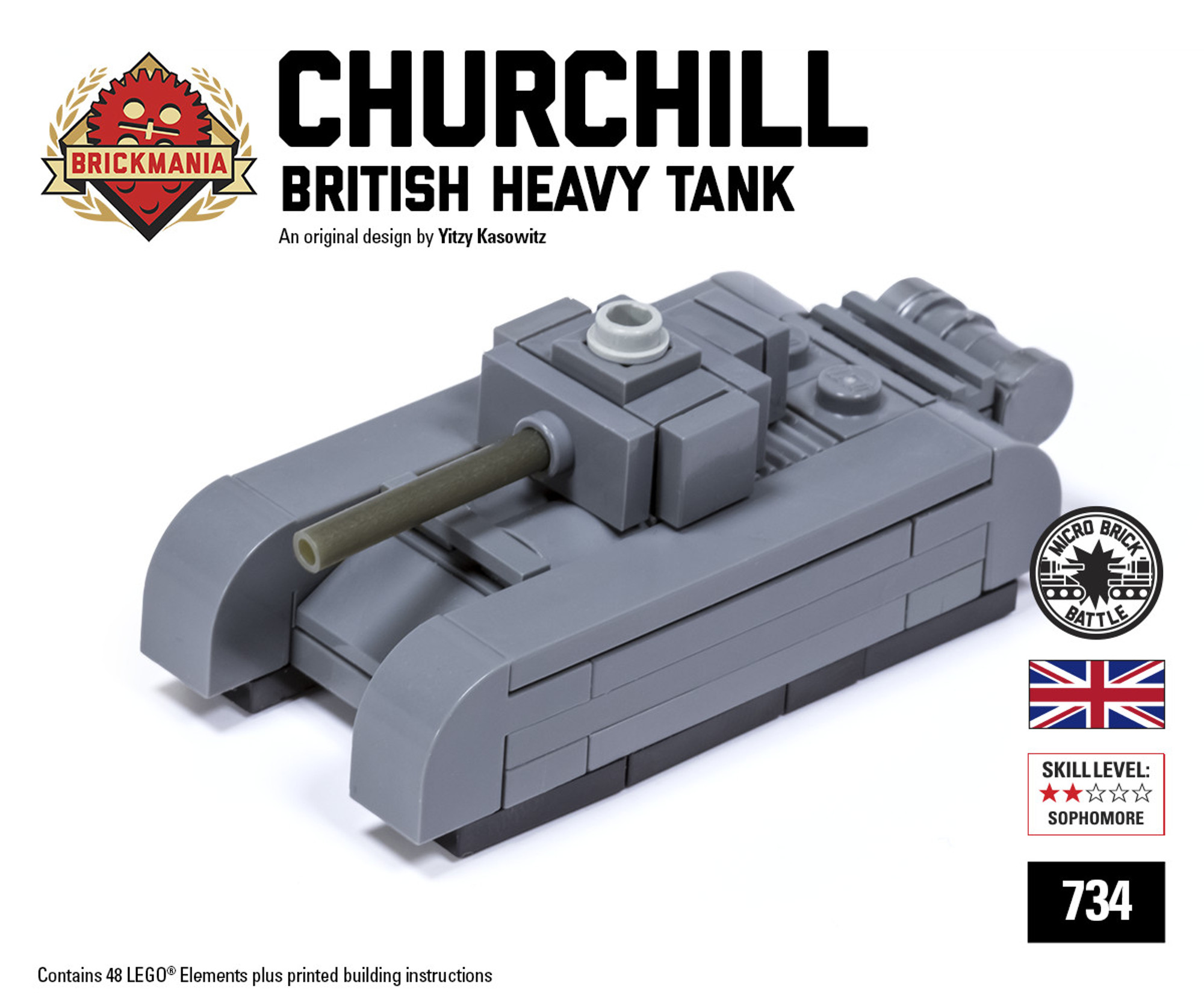 LEGO WWII Micro Tank Battle Combat Game by Brickmania