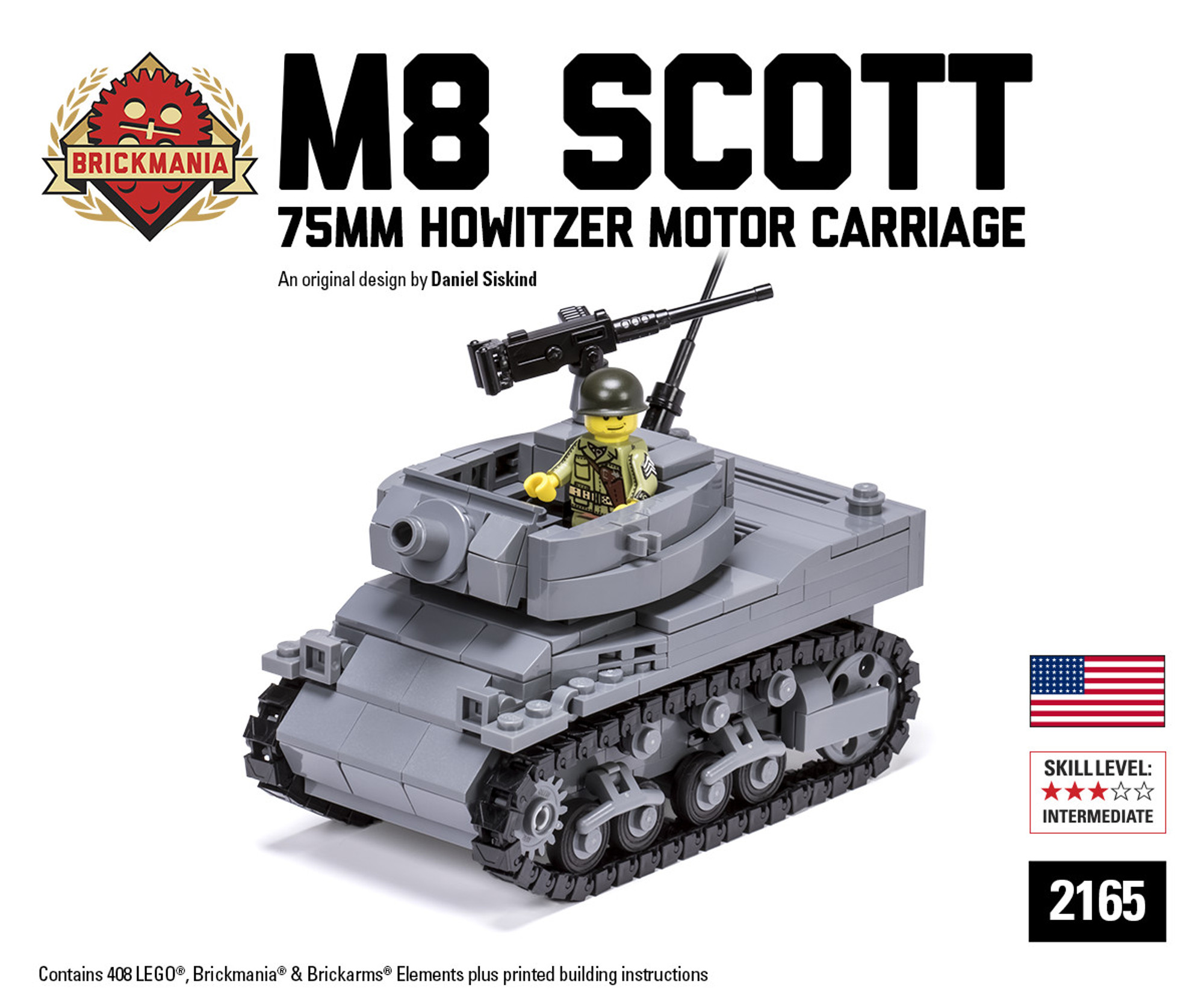 初売り】 brickmania製ww2アメリカ軍M8 75㎜自走砲 その他 - www 