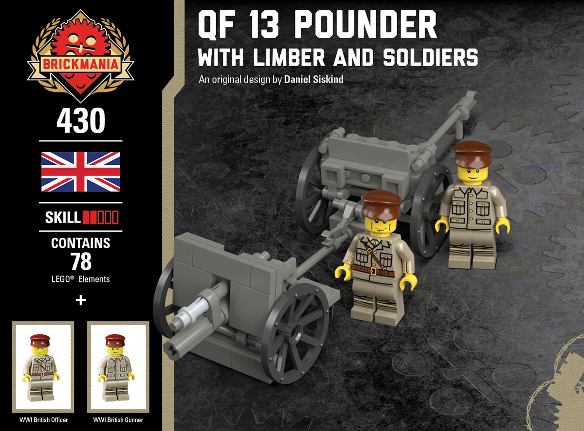QF 13 Pounder - With Limber and Soldiers - Brickmania Toys