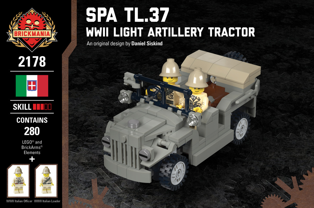 SPA TL.37 - WWII Light Artillery Tractor - Brickmania Toys