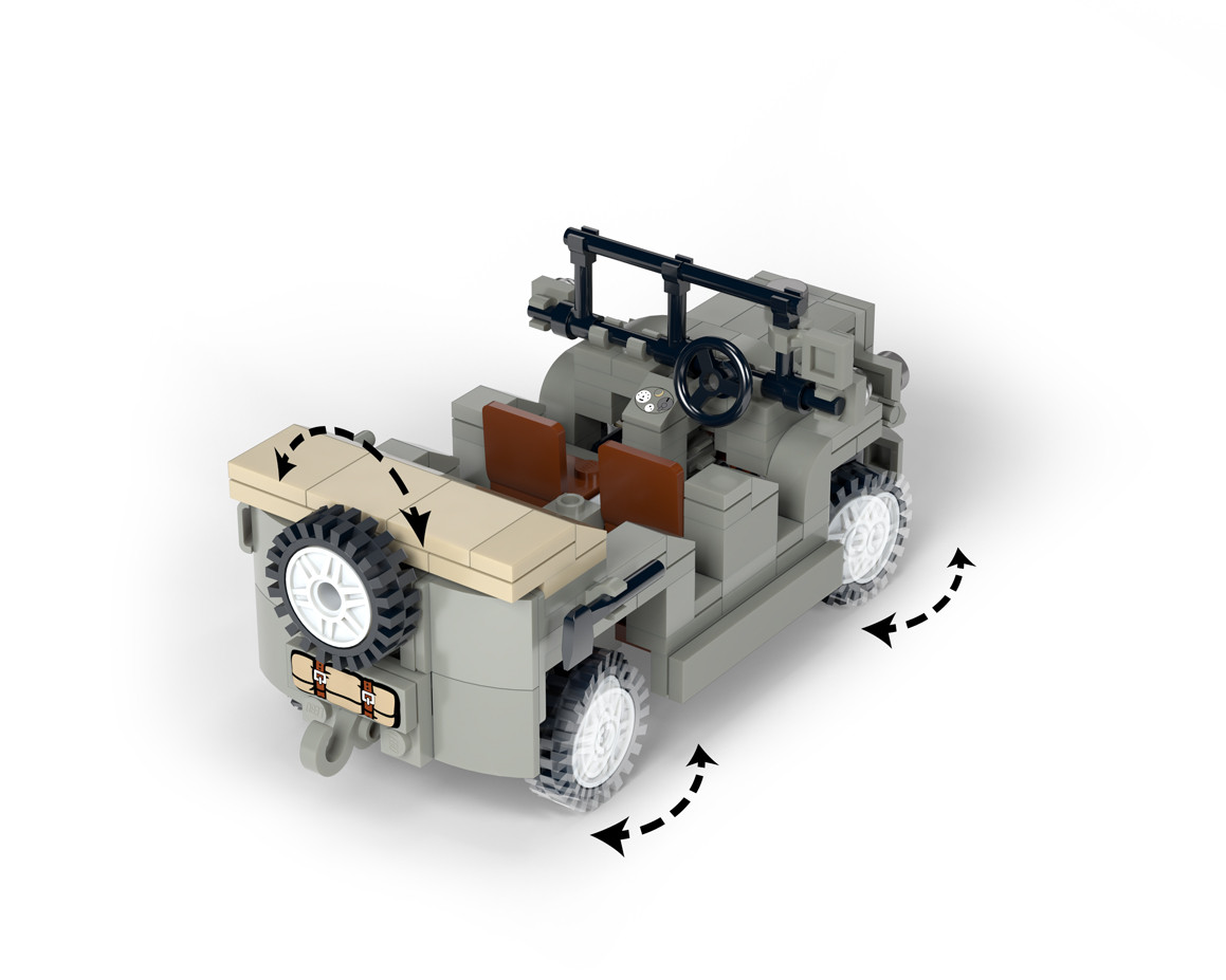 SPA TL.37 - WWII Light Artillery Tractor - Brickmania Toys