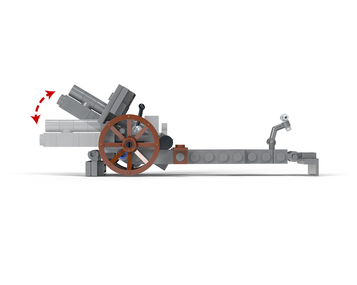 Skoda Model 14/16 - Austro-Hungarian Field Artillery - Brickmania Toys