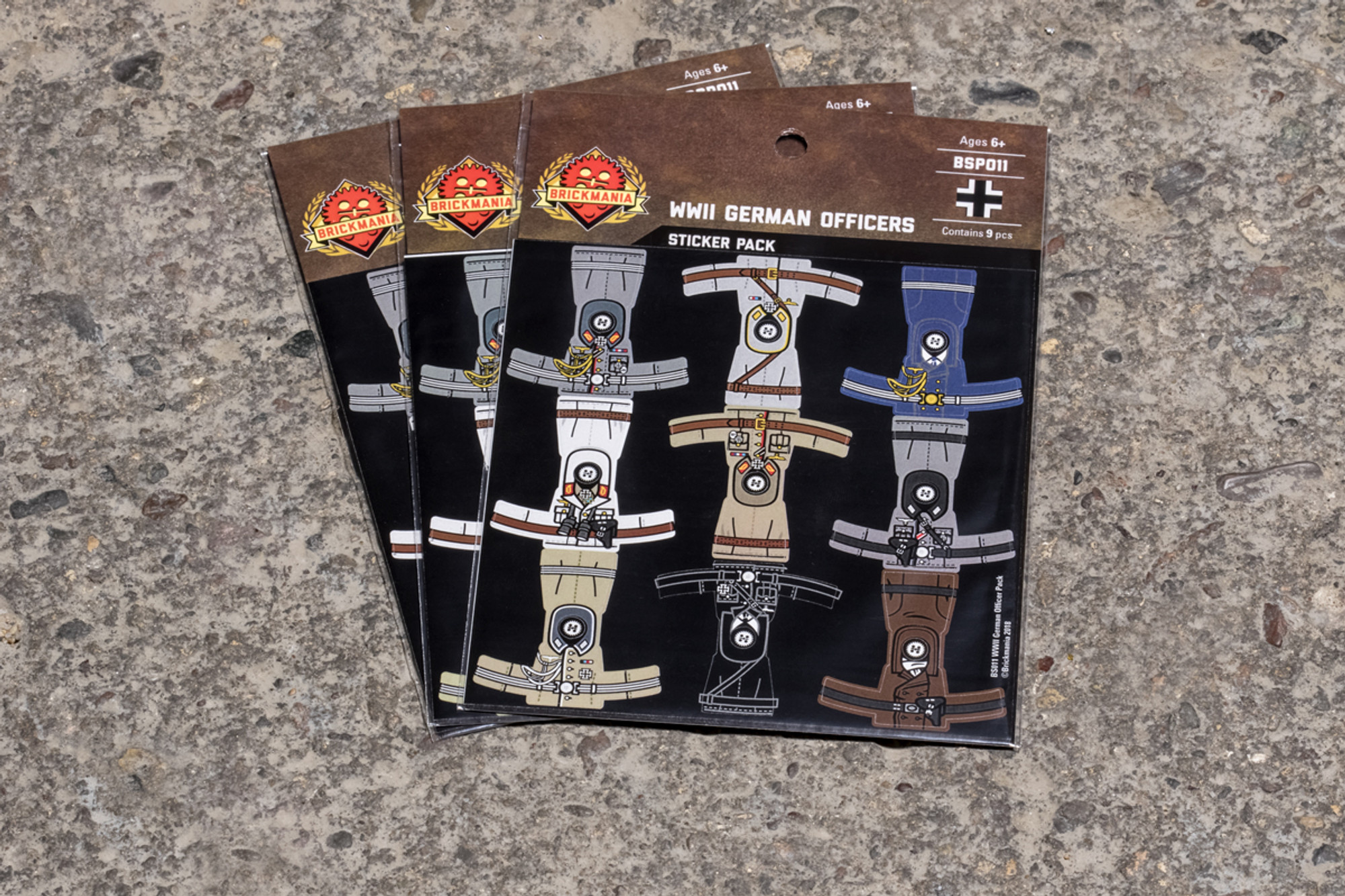 WWII German Infantry - Squad Pack - Sticker Pack - Brickmania Toys