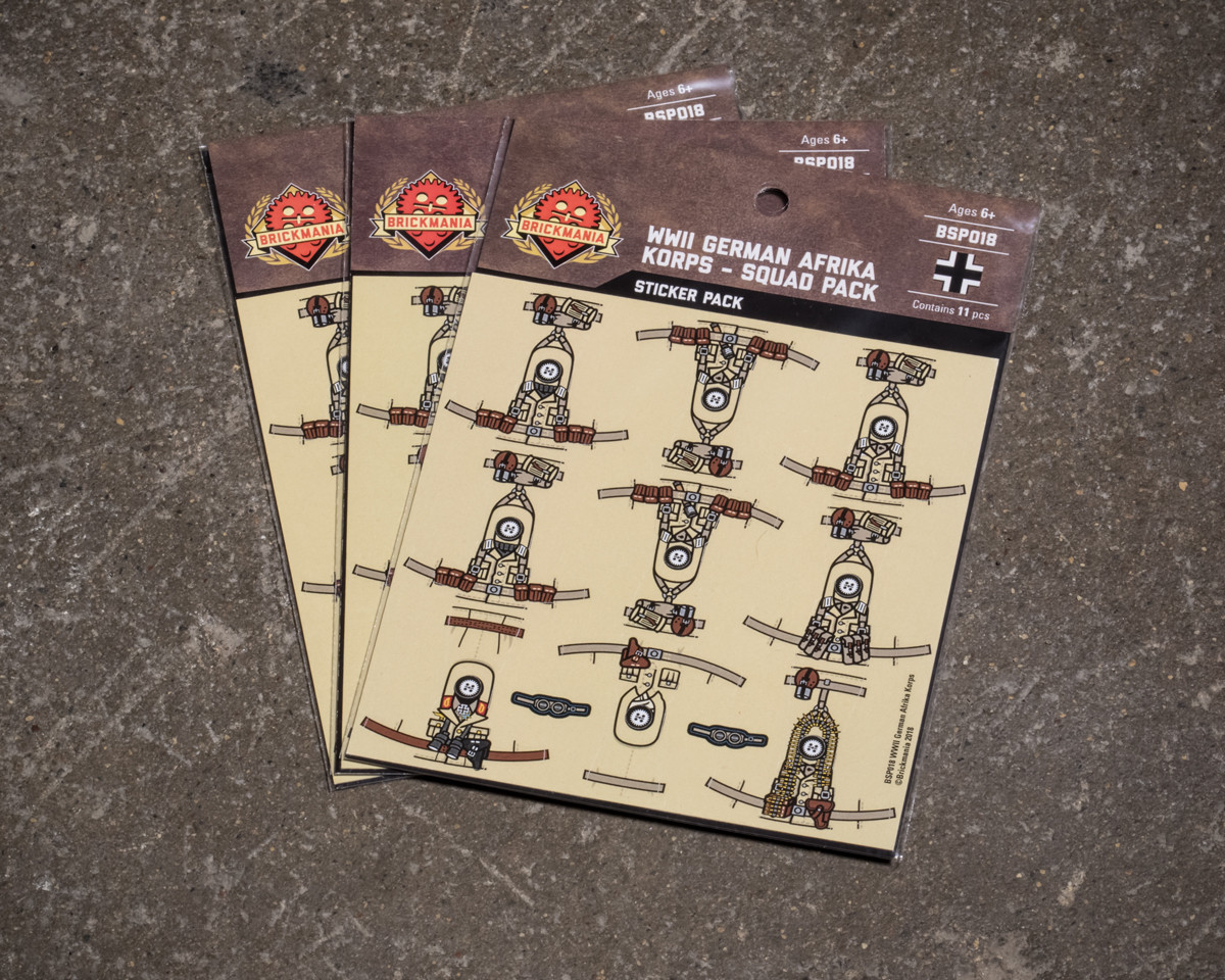 WWII German Afrika Korps - Squad Pack - Stickers - Brickmania Toys
