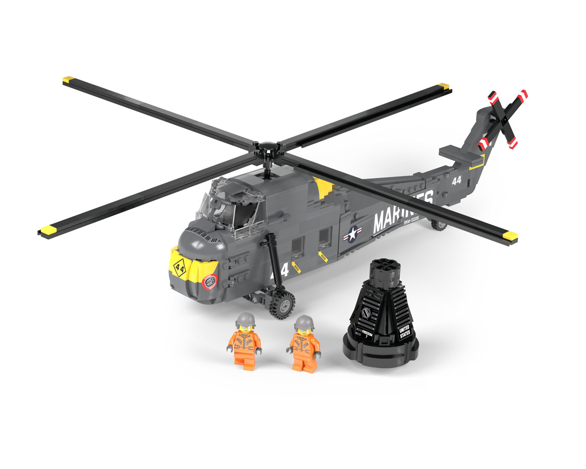 Freedom 7 Capsule + Sikorsky H-34 - Brickmania Toys